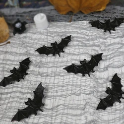 6Pcs Halloween Decorations Simulation Soft Rubber Bat Horror Tricky Props Holiday Decoration Props