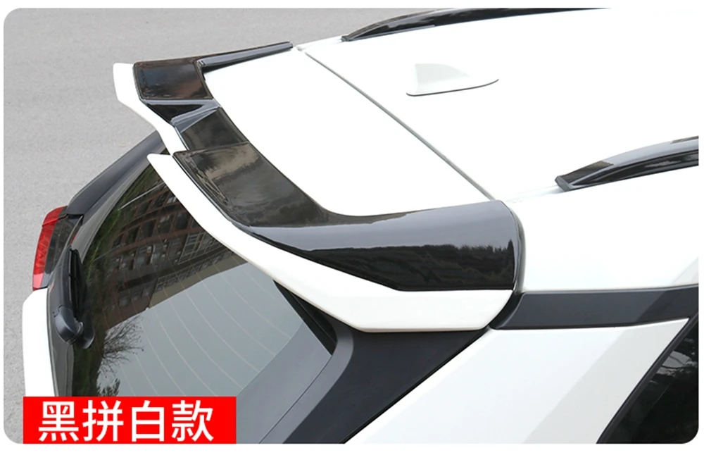 For New RAV4 RAV 4 2019 2020 ABS Plastic Unpaint Exterior Rear Spoiler Tail Trunk Boot Wing Decoration Car Styling