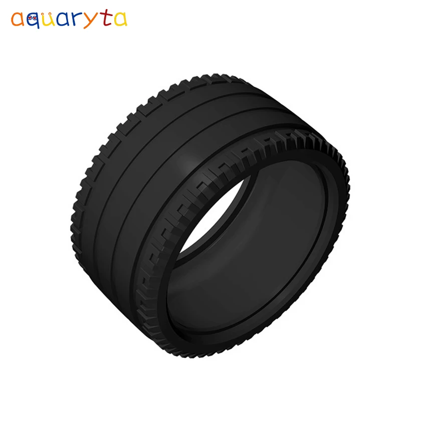 AQUARYTA 4pcs Technology Building Block 56x34mm Wheel Hub and Tire of Different Sizes Compatible 15038 92912 54120 44771 23798