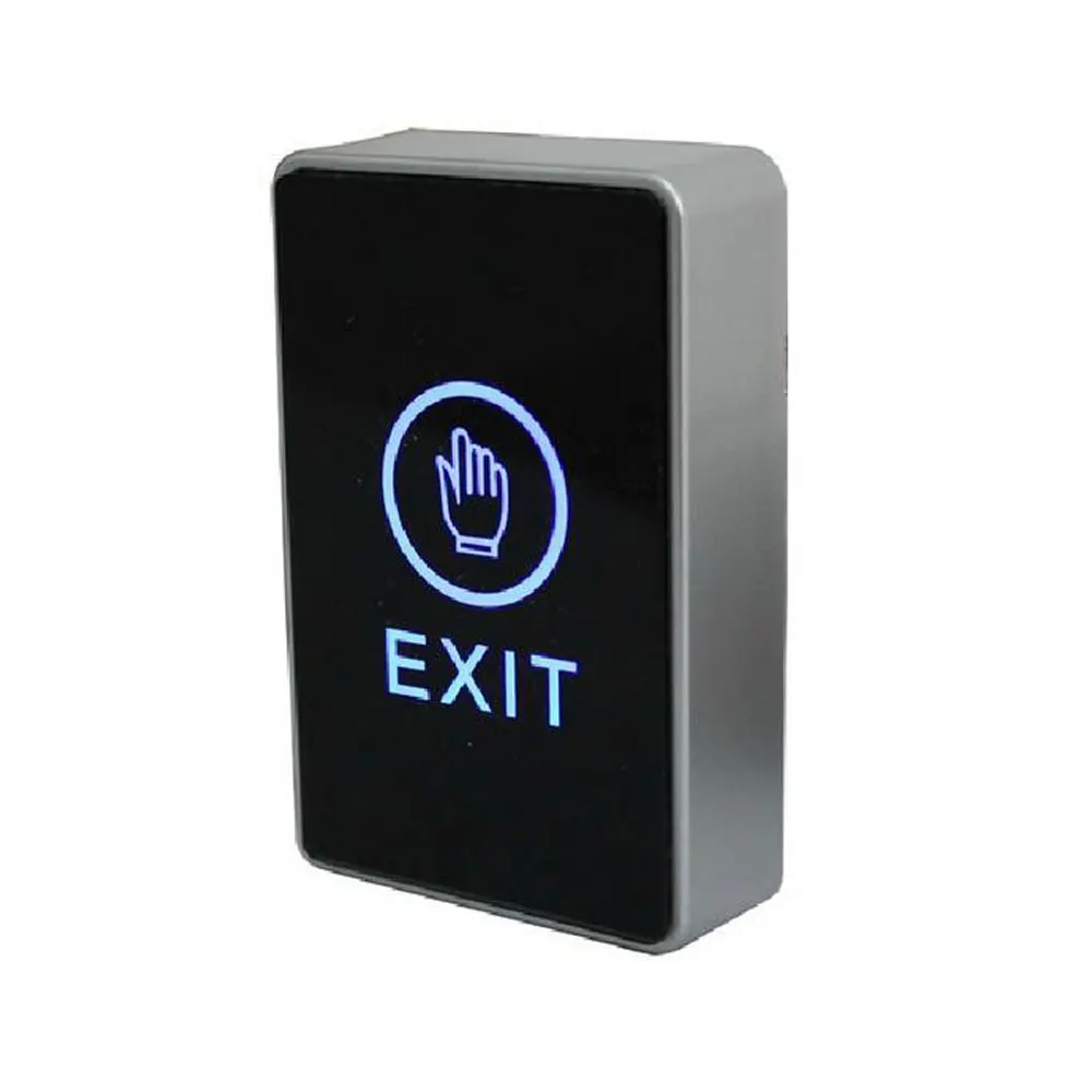 Touch Exit Button Acrylic Panel 86mm X 56mm NO/NC/COM Output  Blue Back Light Electric Box Cassette Min:1pcs