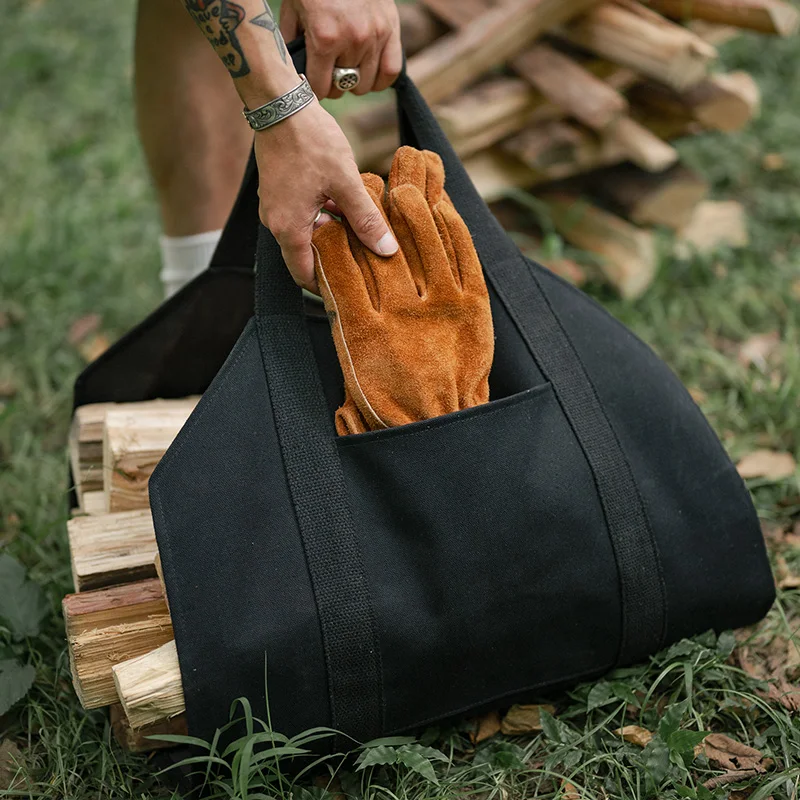 naturehike Outdoor Firewood Canvas Multi-purpose Storage Bag Convenient Hand Guard Multi-Purpose Firewood Camping Storage Bag