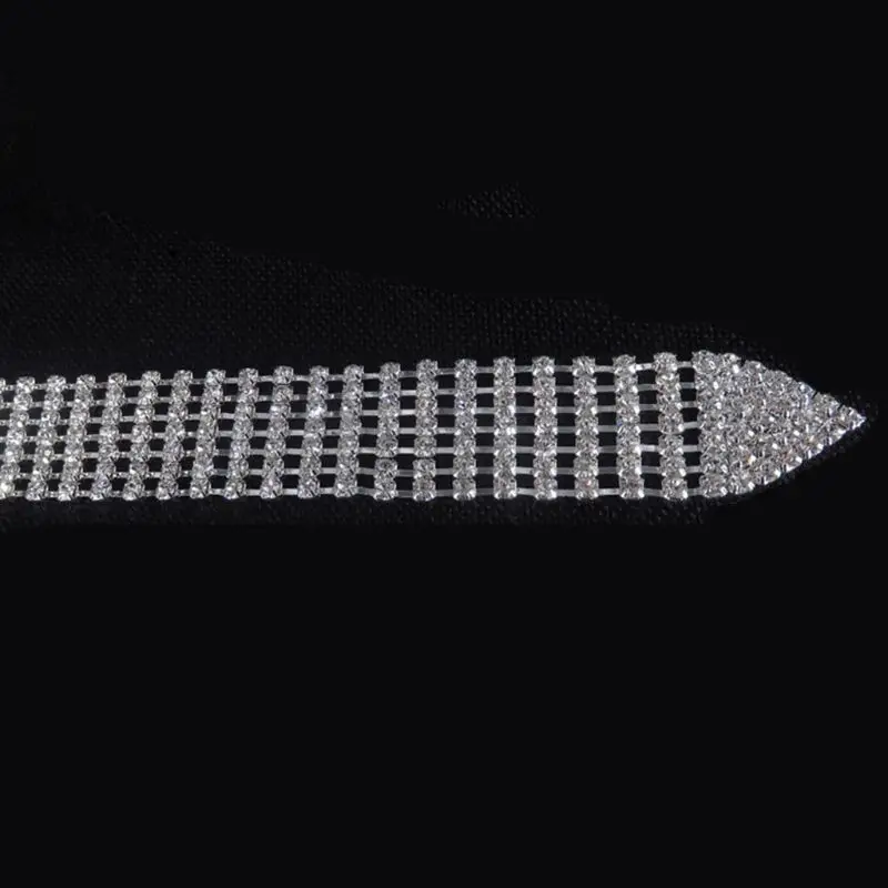 Corbata diamantes imitación para boda, Collar lujo a para banquete, fiesta, Club, brillante