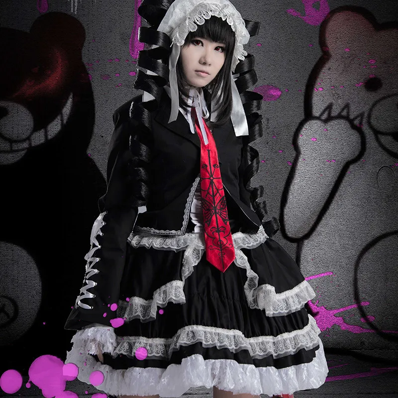 Dangan Ronpa Danganronpa Celestia Ludenberg Cosplay Kostuum Volledige Set Japanse Anime Halloween Kostuum Voor Vrouwen