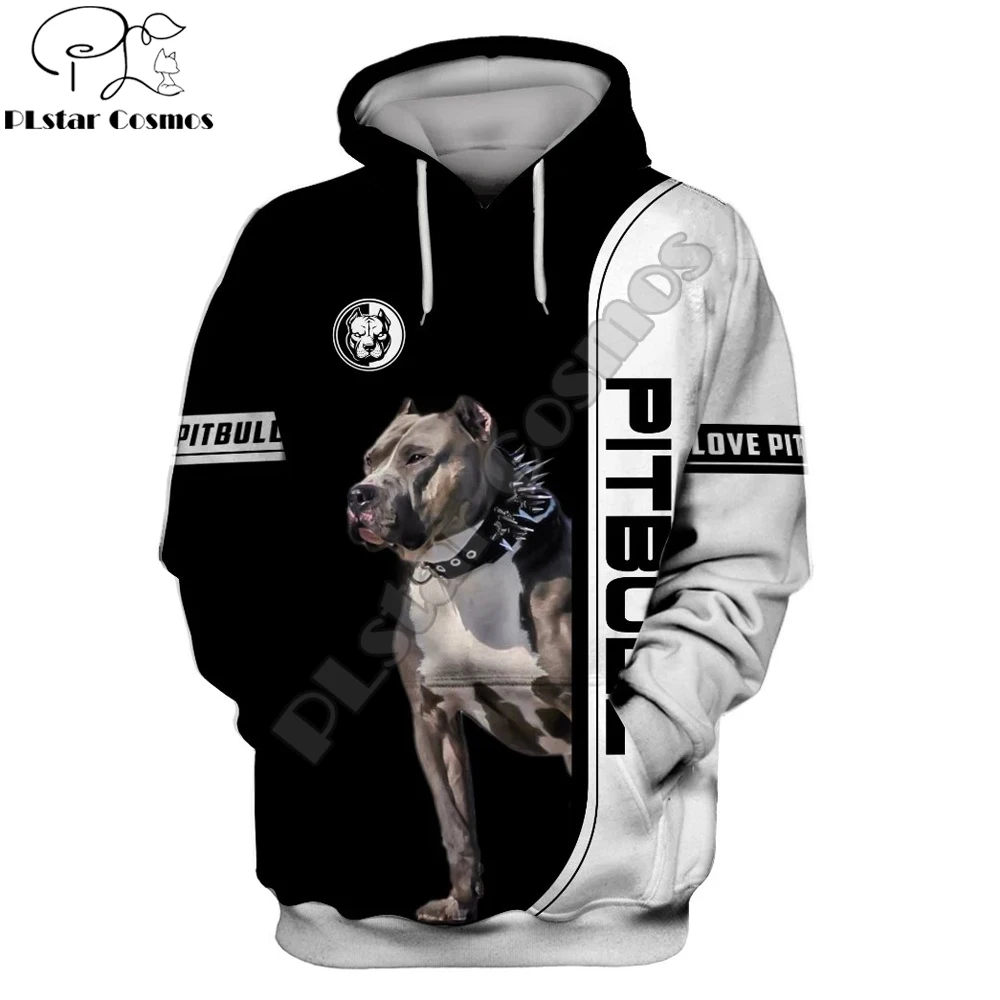 

Animal Love Pitbull Dog 3D Printed Autumn Men Hoodies Unisex Pullovers Zip Hoodie Casual Street Tracksuit Cosplay Clothing DW674