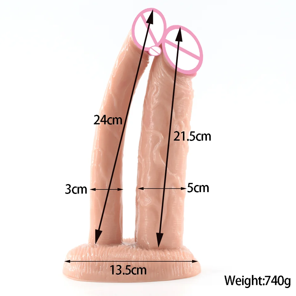 ROUGH BEAST  Double Dildos Female Masturbation Massager Huge Fist Dildo Anal Plug Toys  with Sucker Cup Sex Toys for Women