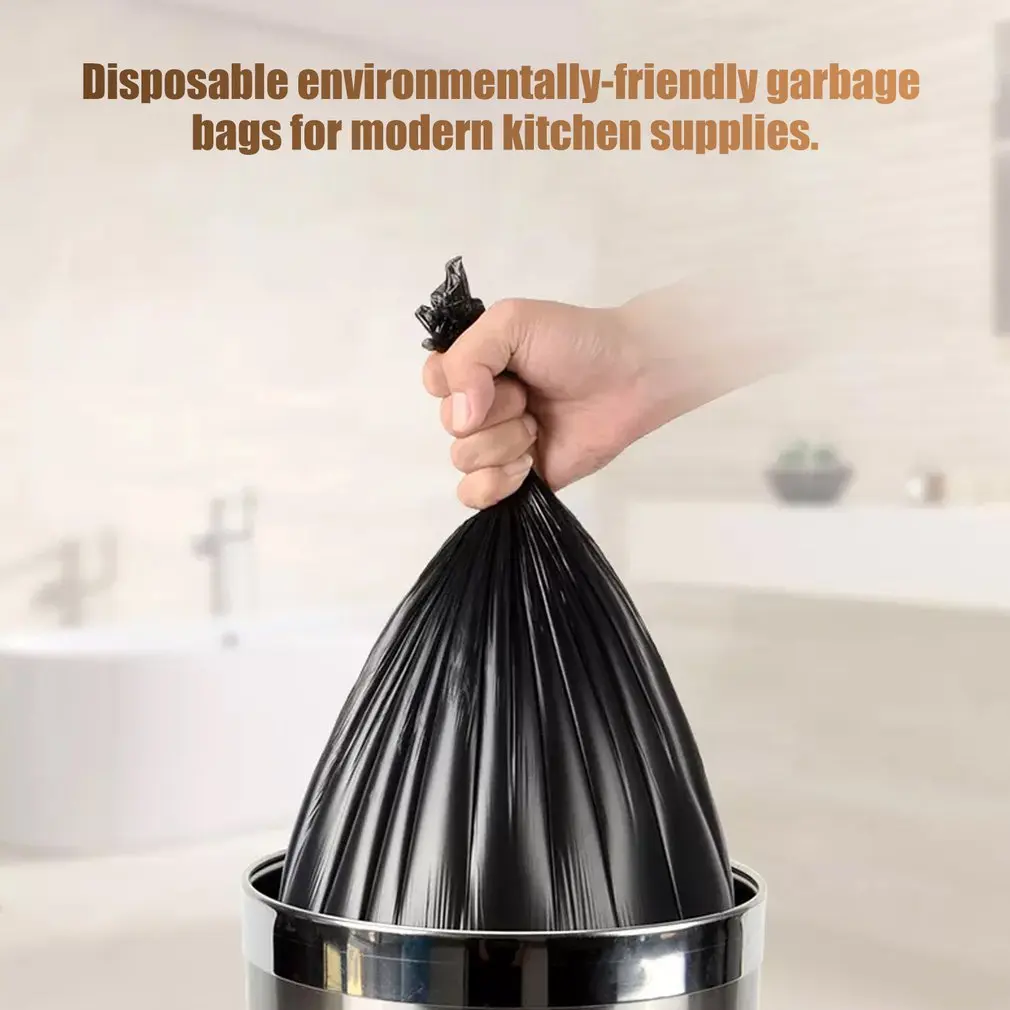 Black High Quality Environmentally Friendly Disposable Garbage Bag 50x60 Continuous Roll-Off Hotel Garbage Bag