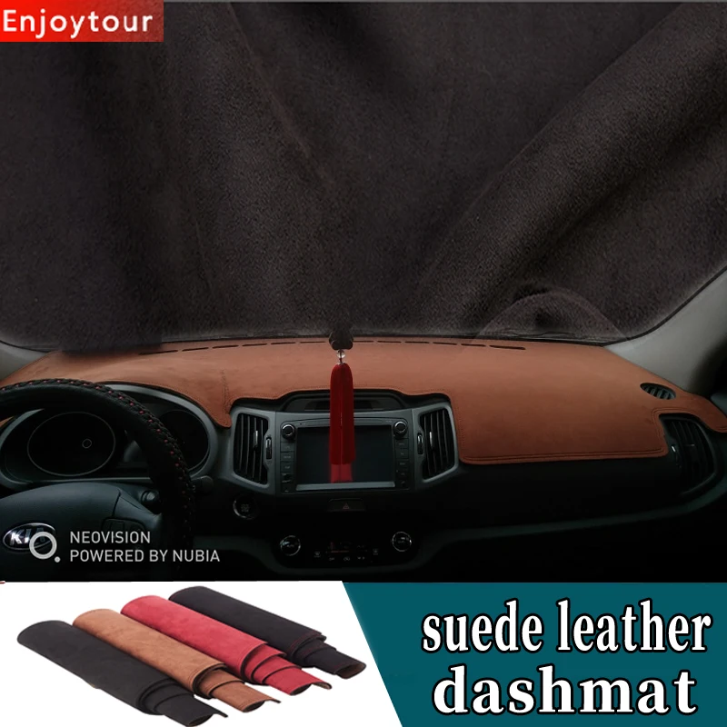 For Kia Sportage R SL G3 2010 2011 2012 2013 2014 2015  Suede Leather Dashmat Dashboard Cover Pad Dash Mat Carpet Car-styling