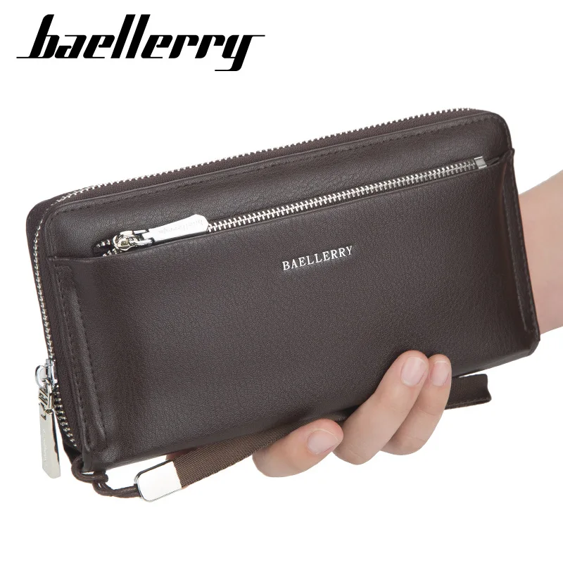 Baellerry Men Clutch Bag Large Capacity Wallet Cell Phone Pocket Credit Card Holder High Quality Multifunction Purse For Male