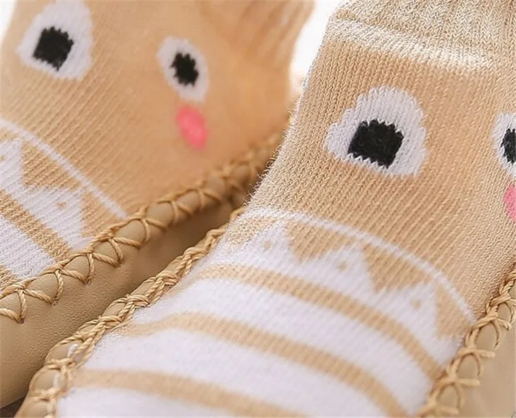 Neugeborene Babys ocken mit Gummis ohlen Säugling Baby Mädchen Jungen Schuhe Frühling Herbst Kleinkind Bodens ocken Anti Slip weiche Sohle Socke – Detail 17