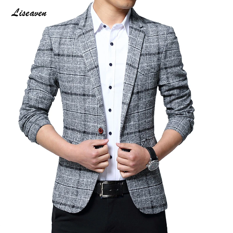 Liseaven Blazers Men Jackets New Arrival Male Blazers Plus Size 5XL Slim Fit Coat Mens Blazer Jacket Men