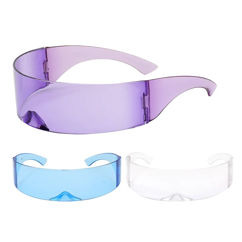 Y2k zukünftige Krieger randlose Sonnenbrille Punk Retro Sonnenbrille Fahrrad brille Mode Männer Frauen Hip Hop Party Brille neu – Detail 10