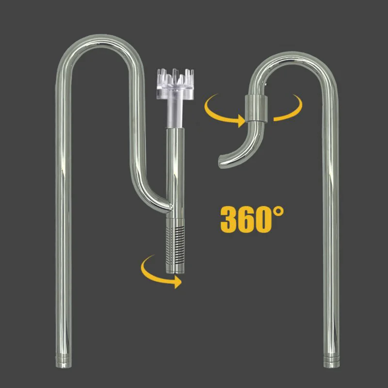 Stainless Steel Pipe Set Aquarium Inflow & Outflow For Filter System Water Plant Tank Lily Skimmer Filter ADA Arcylic 13/17mm