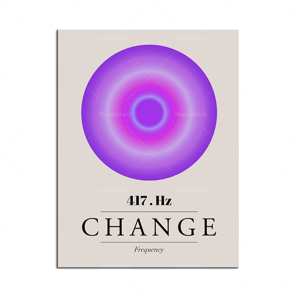 Halo Poster Love Wall Art Love Reading Angel Message Solfeggio Frequency Art Spiritual Gift Therapy Gift Gradient Poster