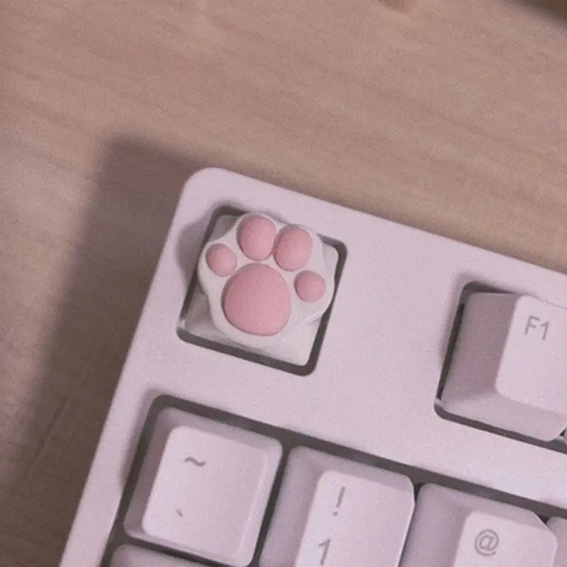 ABS Silicone Cartoon Cute Cat Paws Keyboard Key Caps for Cherry MX Switches