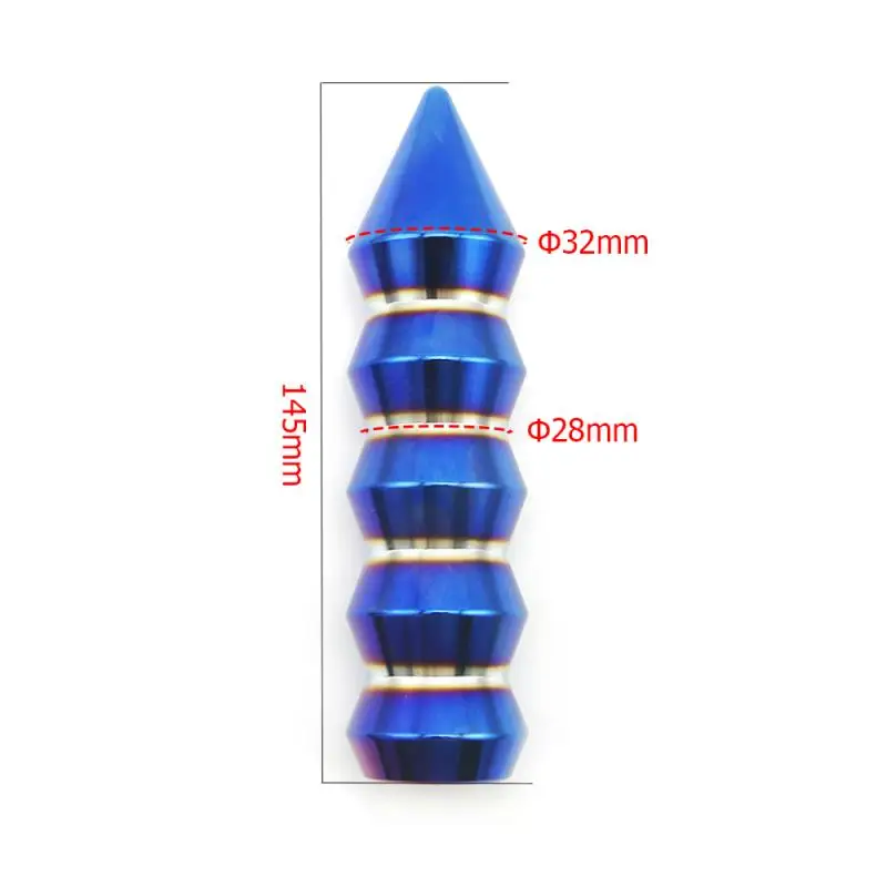 Aluminum Bullet Shape Blue Burning Gear Shift Knob For Honda Civic Spiked Spikes Manual Transmission Shift Lever Knob