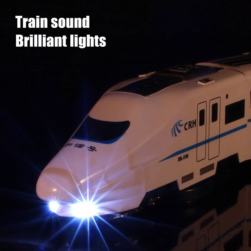 1:8 Harmony Railcar Simulation High-speed Railway Train Toys for Boys Electric Sound Light Train EMU Model Puzzle Child Car Toy