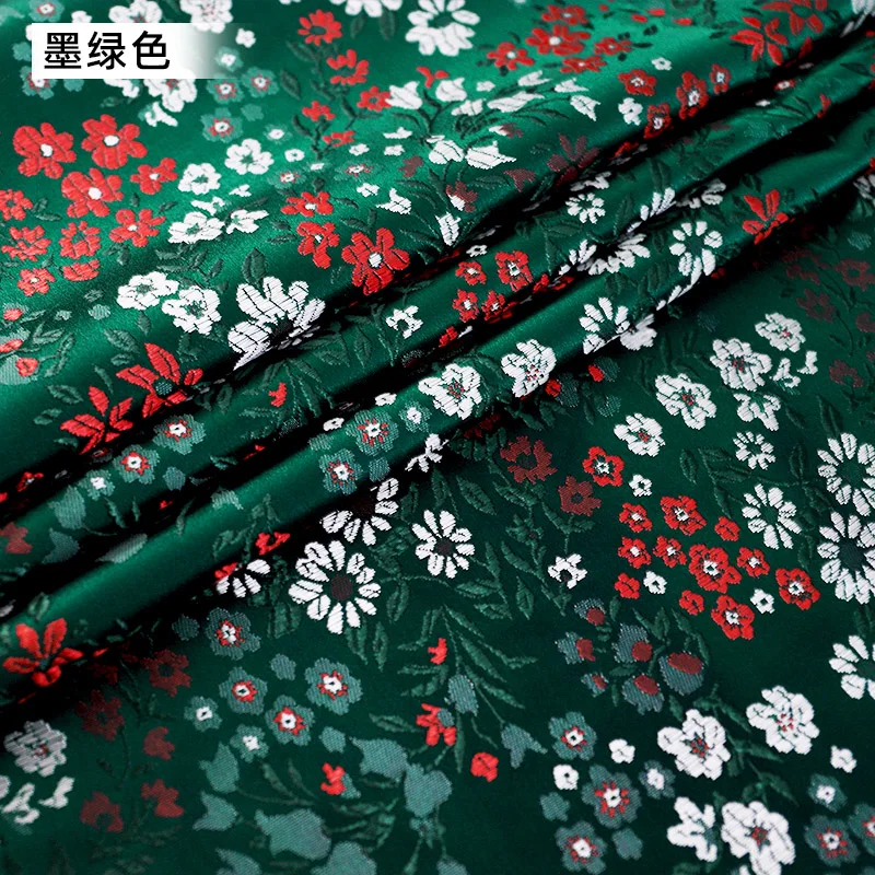 Satin jacquard pattern designer clothes fabrics for sewing cheongsam kimono DIY brocade patchwork material