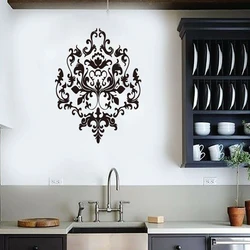Large Baroque Pattern Wall Sticker Kitchen Living Cabinet Flower Retro Wall Decal Bedroom Bathroom Vinyl Home Decor