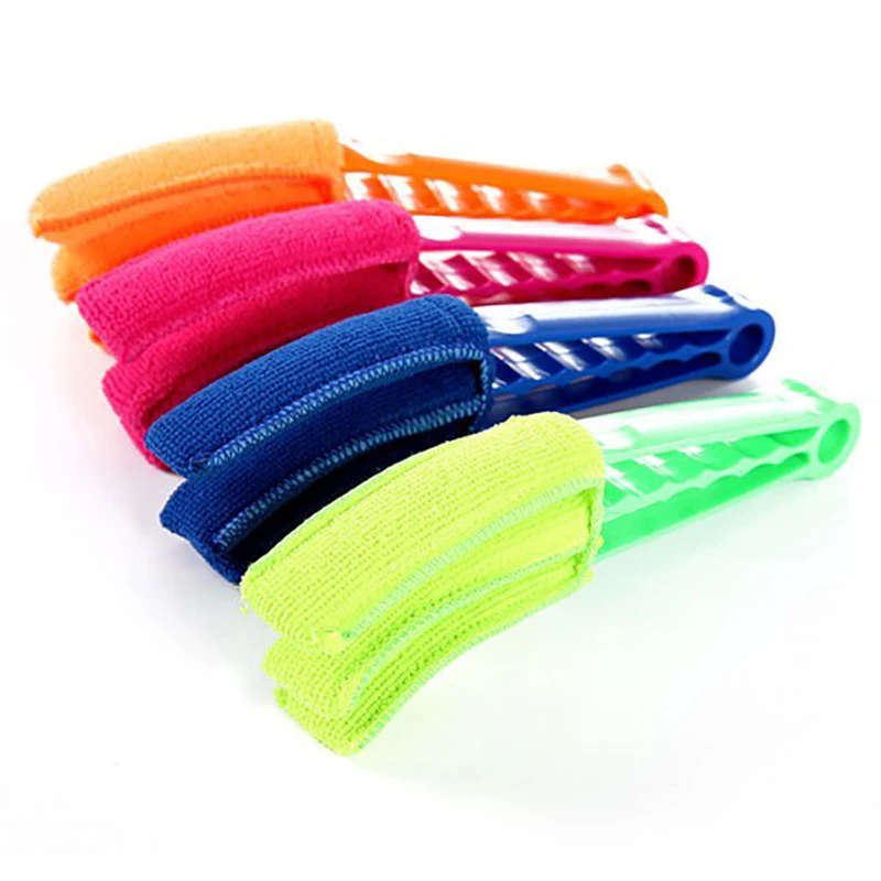 Microfiber Removable Washable Cleaning Brush Clip Household Duster Window Leaves Blinds Cleaner Car Air Conditioner Brushes
