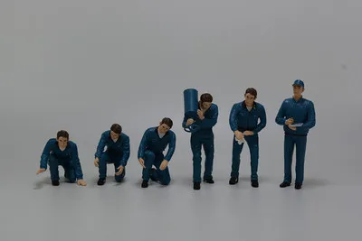

resin figure Racing Model Repair Scene 6pcs/set