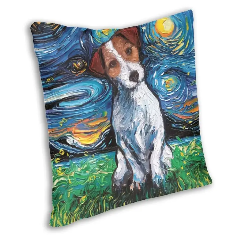 Miękki Jack Russell Terrier Pop Art rzuć poszewka na poduszkę do domu niestandardowy kwadratowy miłośnik psów poszewka 45x45 poszewka na poduszkę na