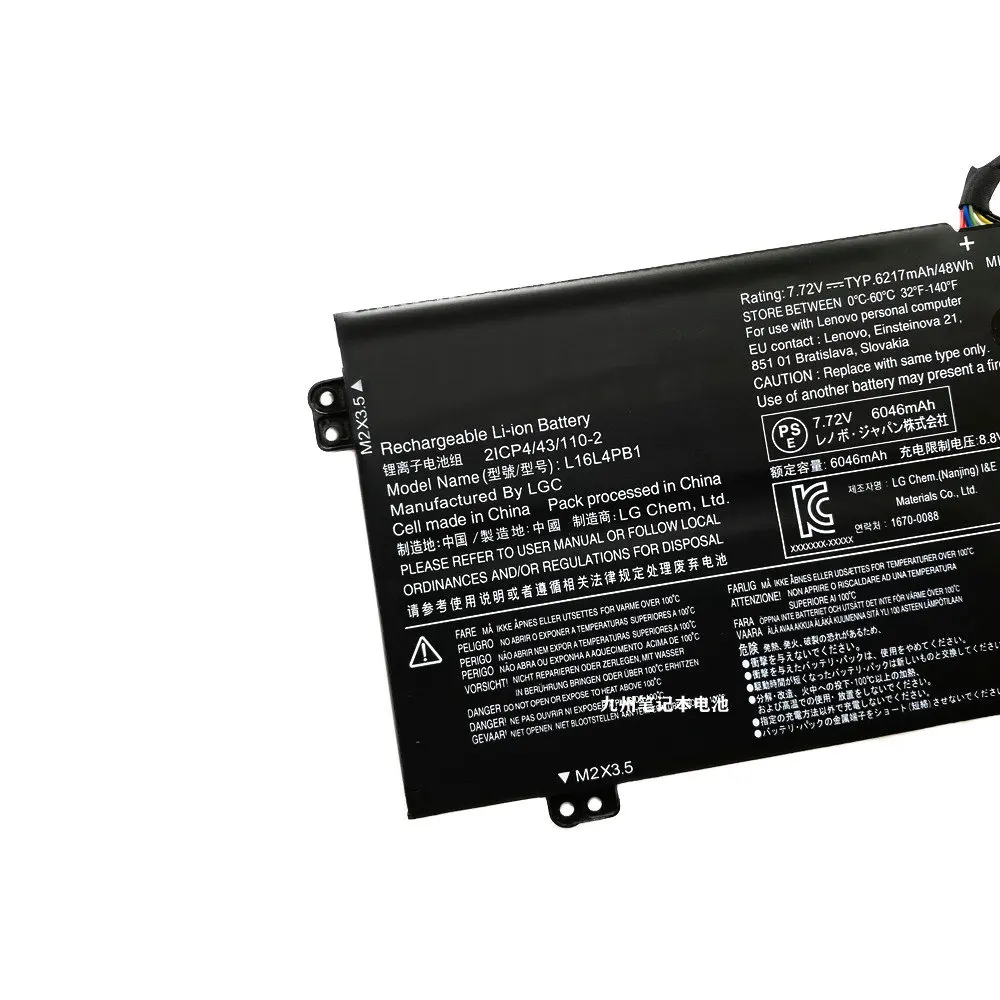 NEW L16L4PB1 L16L4PB1 L16M4PB1 Laptop Battery For Lenovo YOGA 720-13IKB 13IKBR 15IKB Yoga 730-13IKB 5B10M52739 7.72V 48WH