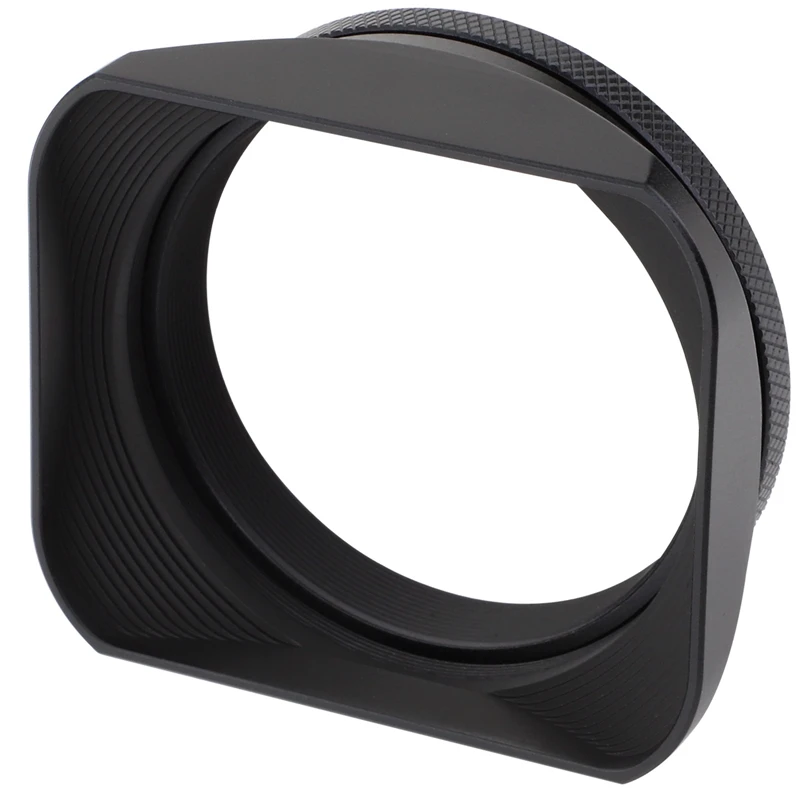 Квадратная Металлическая бленда Haoge с крышкой и переходным кольцом 49 мм для камеры Fuji X100V X100F X100S X100T X70, черного цвета