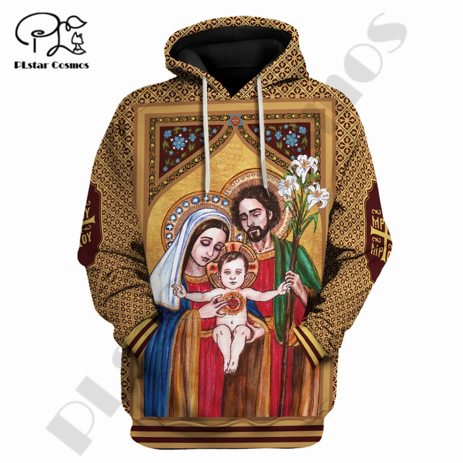 

PLstar Cosmos 3Dprinted Newest Holy Family JESUS Christmas Art Harajuku Streetwear Unique Unisex Casual Hoodies/Sweatshirt/Zip 1