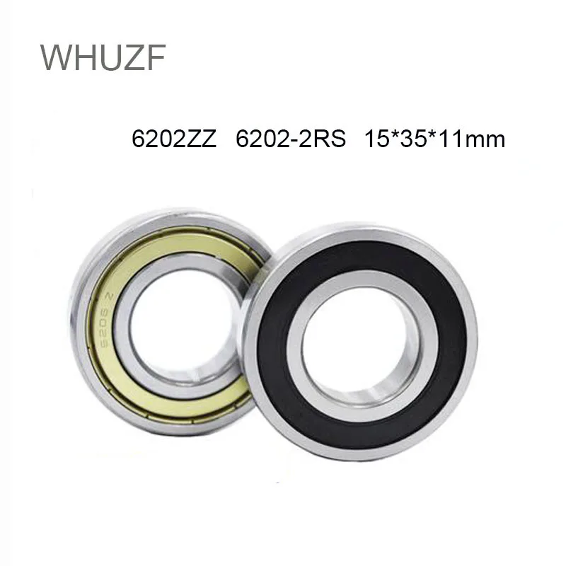 

WHUZF Free Shipping 2/4pcs 6202-2RS 6202ZZ Deep Groove Ball Bearings 15x35x11mm 6202RS 6202Z 2Z Bore Double Sealed Chrome Steel