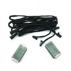 Car Rear LED Footwell Light foot lamp Cable Wire For A1 A3 A4 A5 A6 A8 Q3 Q5 Q7 Passat B6 B7 Golf 5 MK5 6 MK6 SEAT Toledo Leon