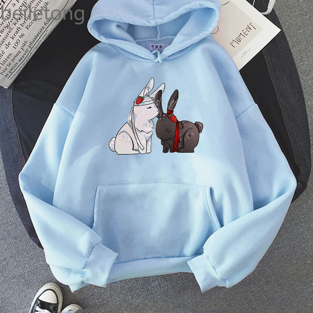 Anime Mo Dao Zu Shi Hoodie Women Streetwear Harajuku The Untamed Wangxian bunnies Hooded Loose Long Sleeve Men Sweatshirts Tops