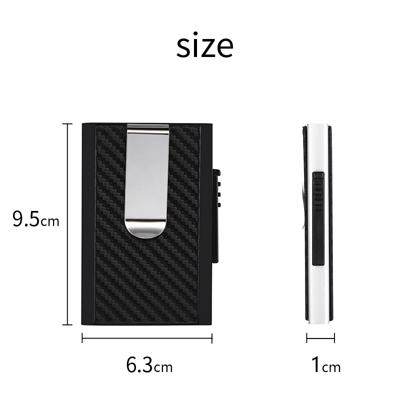 RFID Anti-Theft Smart Card Holder Wallet Men luxury Money Clip Business Metal Bank Credit ID Card Holders For Unisex Wallets