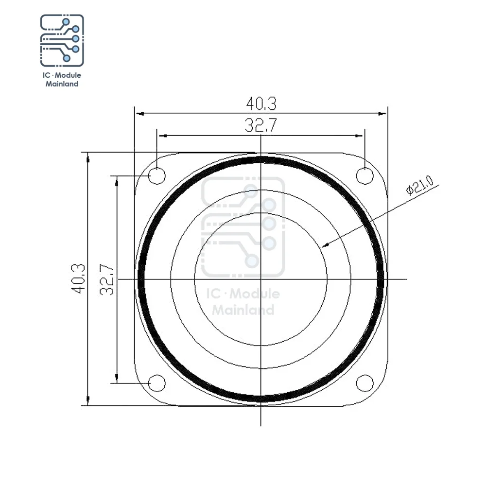 40mm 4 옴 3W 스테레오 오디오 스피커 광장 내부 자기 스피커 140-20khz 전체 주파수 블루투스 호환 오디오 스피커