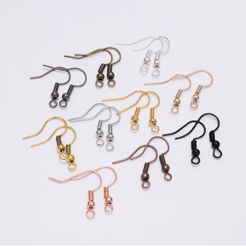 100pcs 17x20mm Earring Findings Earrings Clasps Hooks Fittings DIY Jewelry Crafts Making Alloy Hook Drop Earrings Accessories