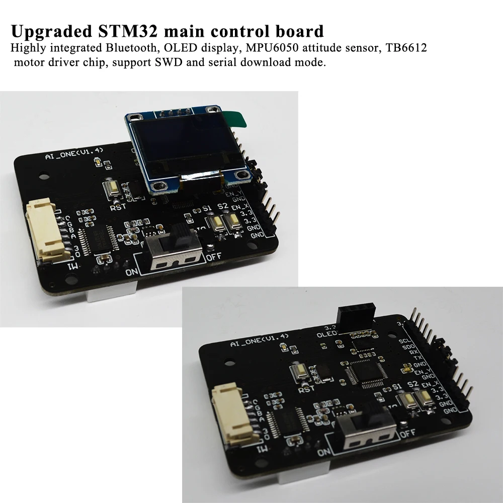 Voiture d'équilibre STM32 Open Source, roue à inertie, vélo, compatible Bluetooth, télécommande, commande Pid, robot intelligent