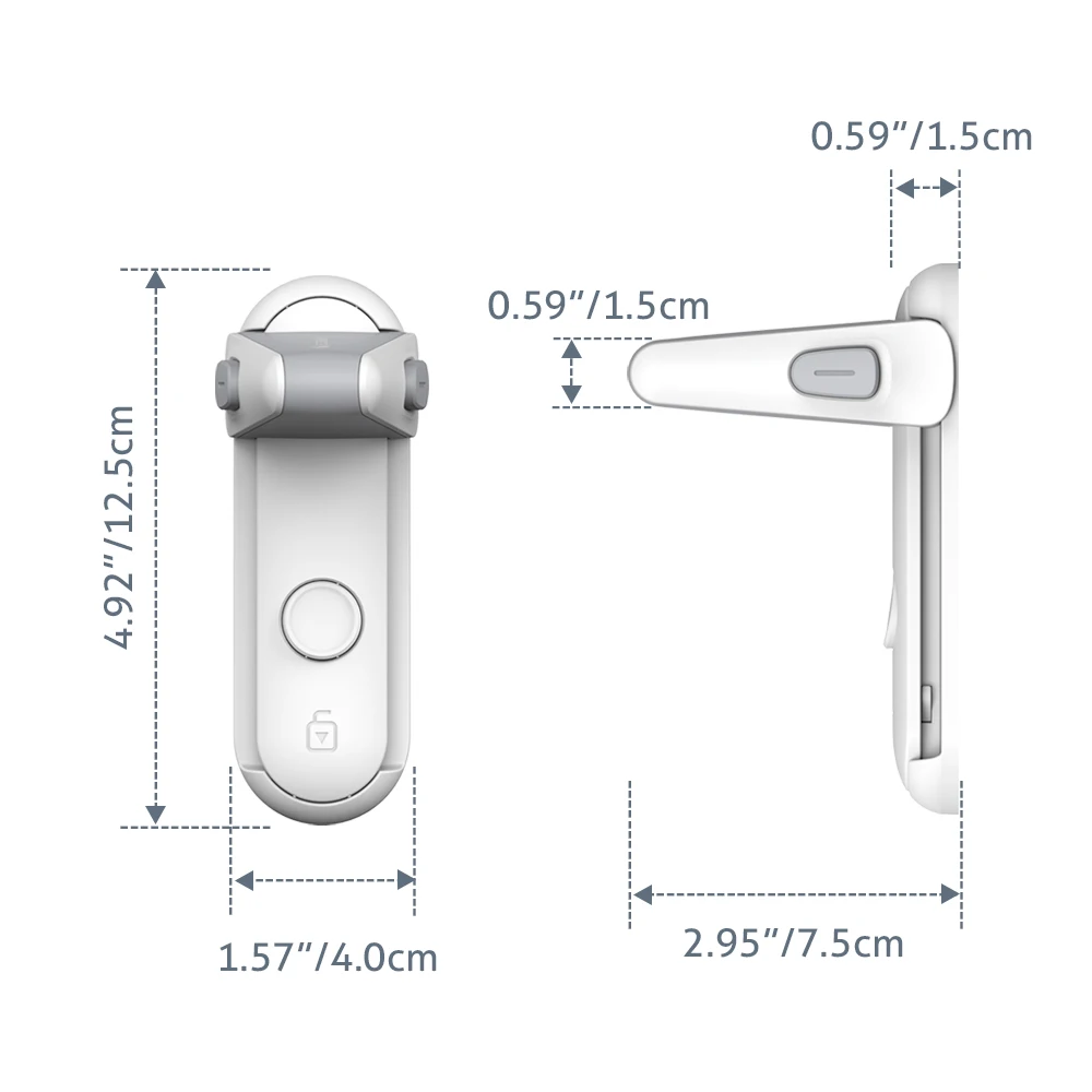 EUDEMON Door Lever Lock, Baby Proofing Door Handle Lock,Childproofing Door Knob Lock Easy to Install and Use 3M VHB Adhesive