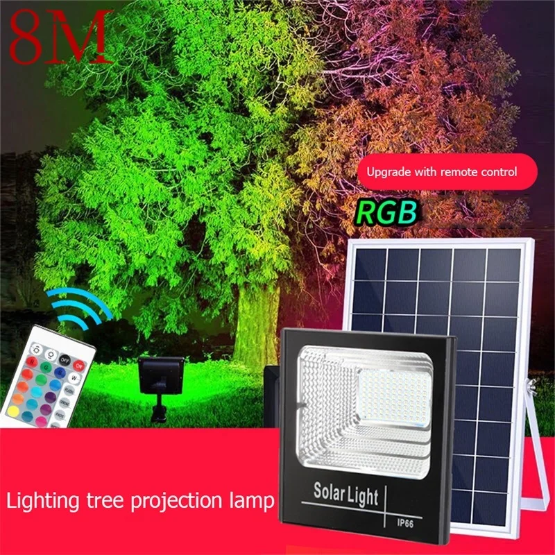 

8M Outdoor Solar Lighting Tree Projection Lamp Contemporary Waterproof for Home Courtyard Garden