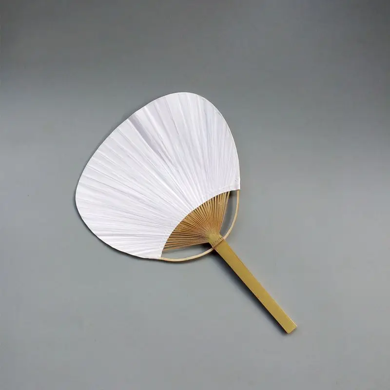 Diy fan Wholesale Pai pai bambu Pure white bamboo handle blank calligraphy painting blank group fan white fans summer fans weddi