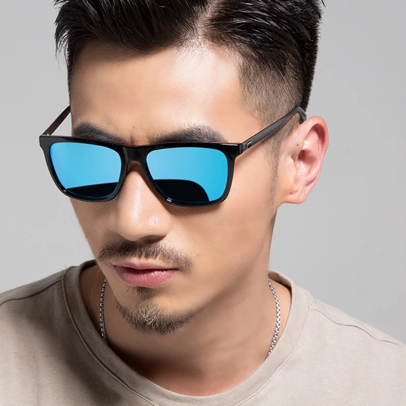 AOWEAR Classic Square Polarized Sunglasses for Men Women Vintage Mirror Sun Glasses Unisex Driving Retro Eyewear Gafas De Sol