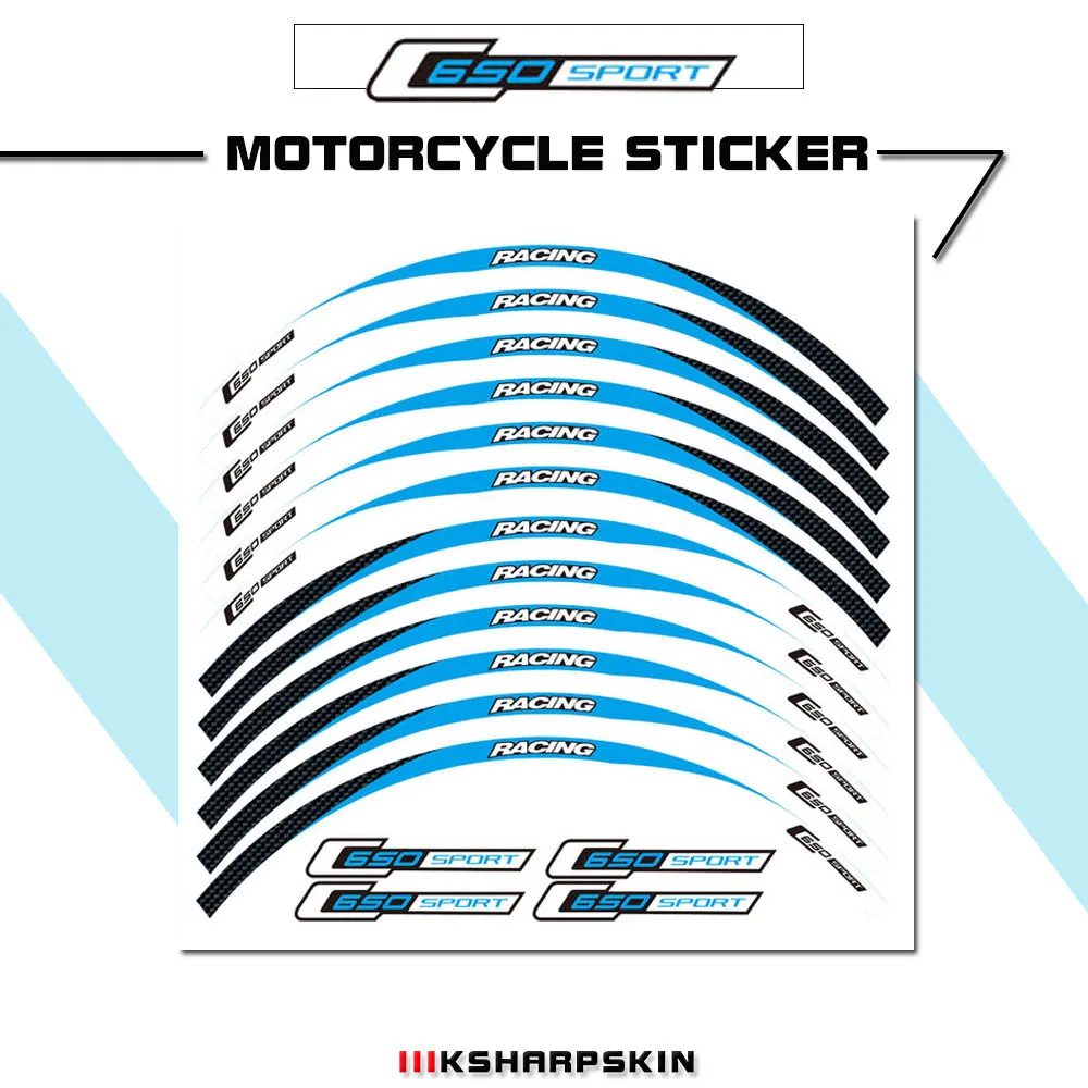 

Motorcycle Wheel Ring Sticker Waterproof Reflective High Quality Sticker for BMW C650 sport