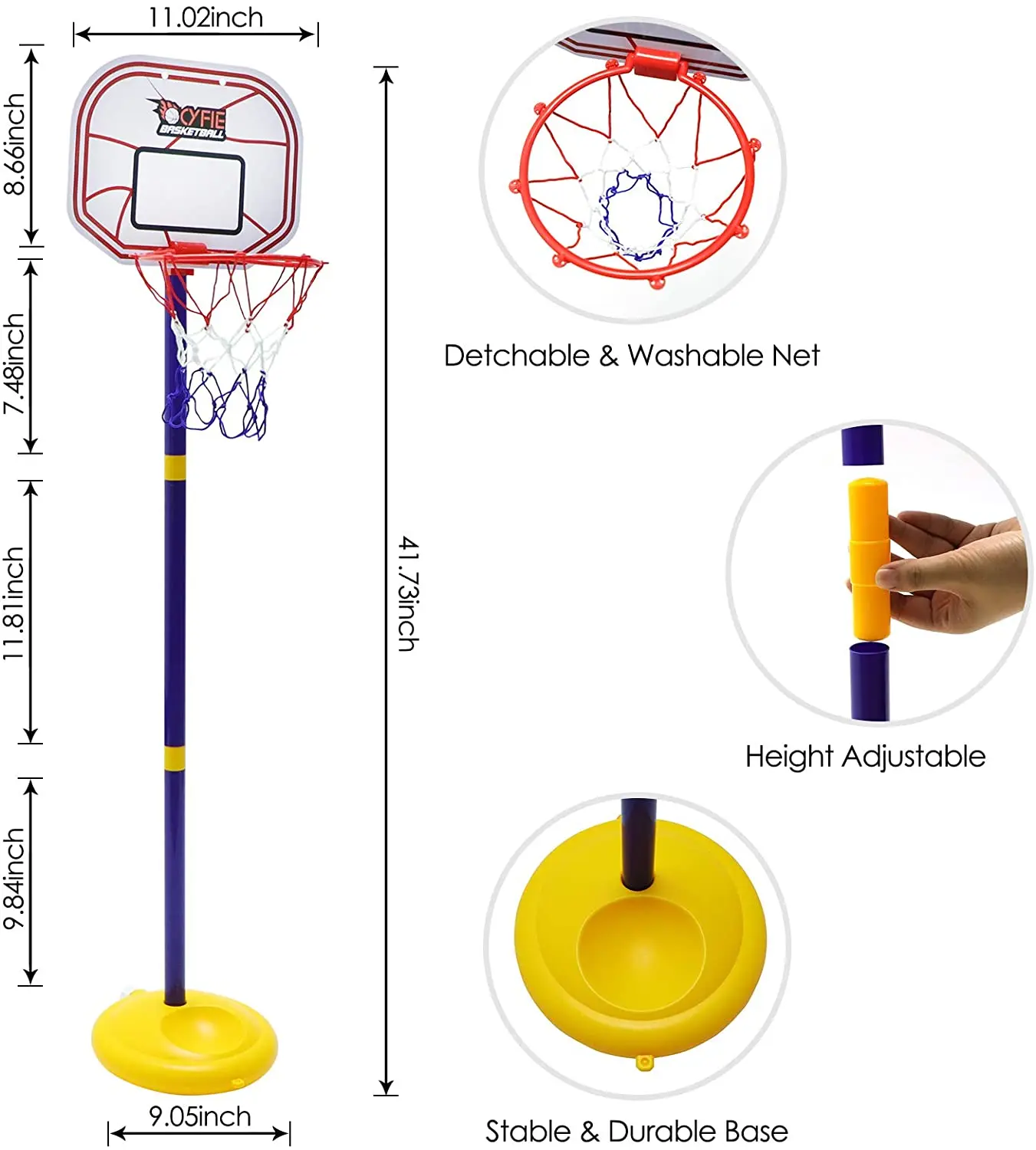 Set Mainan Papan Bola Keranjang Mini Anak-anak Mainan Gantung Ring Basket Dalam Ruangan Mainan Latihan Olahraga untuk Anak Laki-laki Hadiah Anak Laki-laki