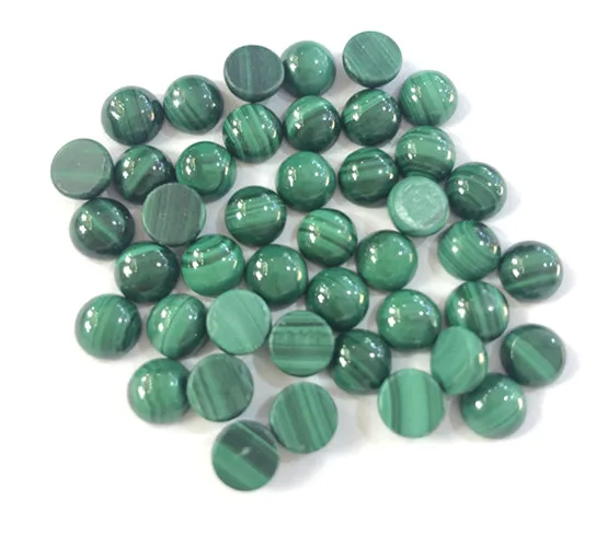 100% Malachite cabochon 6/8/10mm Semi precious Natural Stone beads For Jewelry Making Ring Face Gem