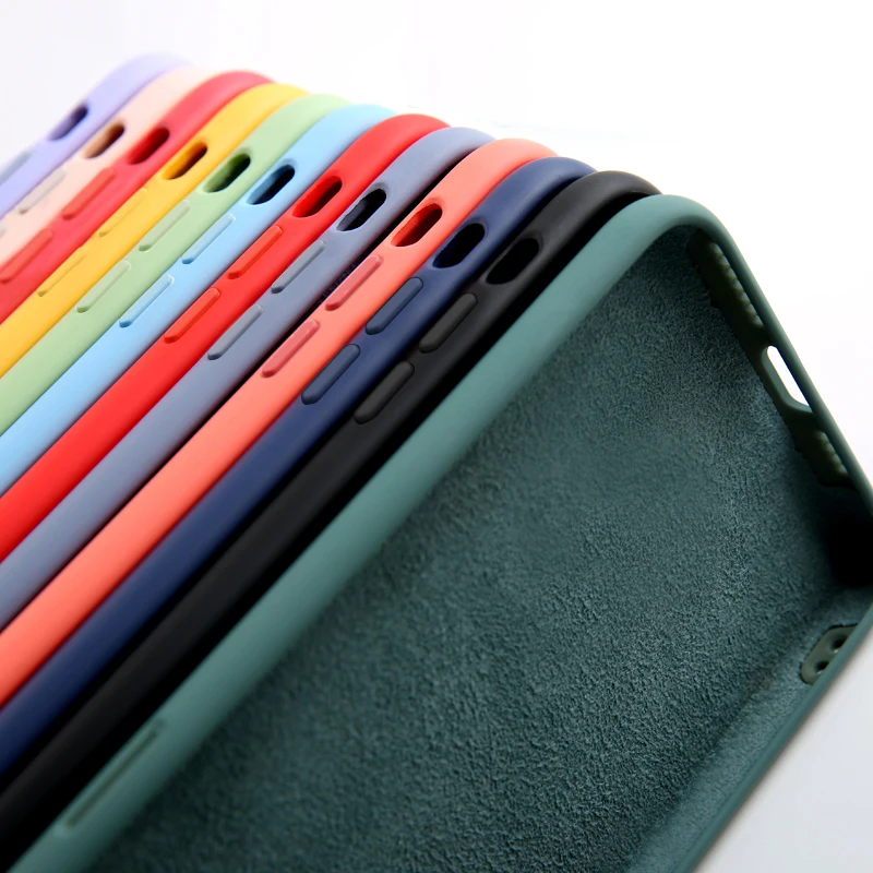 Original Liquid Silicone Case For Samsung Galaxy S8 S9 S10 S20 S21 S22 Plus Note 20 Ultra 10 A51 A50