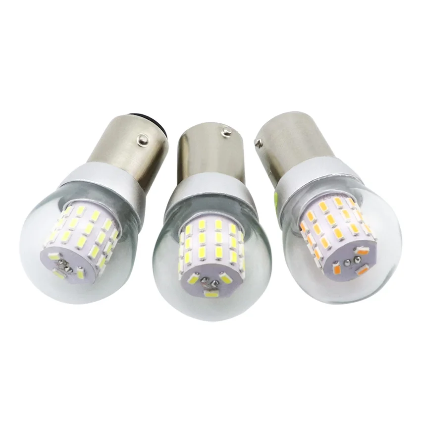 BA15S 1156 P21W LED 1157 P21/5W Sinal de giro do carro, Lâmpada reversa automática, 1056 BAU15S PY21W, Âmbar, Amarelo, 4W, 12V, 24V