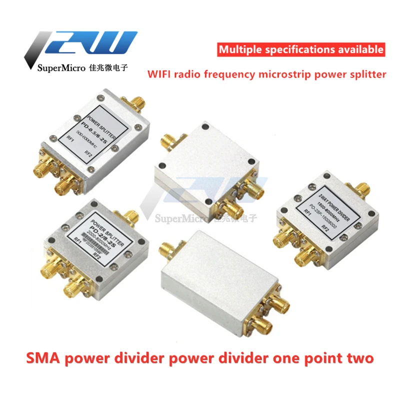 Rozdzielacz mocy SMA 2-8G 2.4G WIFI 1 punkt 2 RF microstrip rozdzielacz mocy 500-6000MHz 1.5-8G microstrip dwa rozdzielacz mocy kobieta