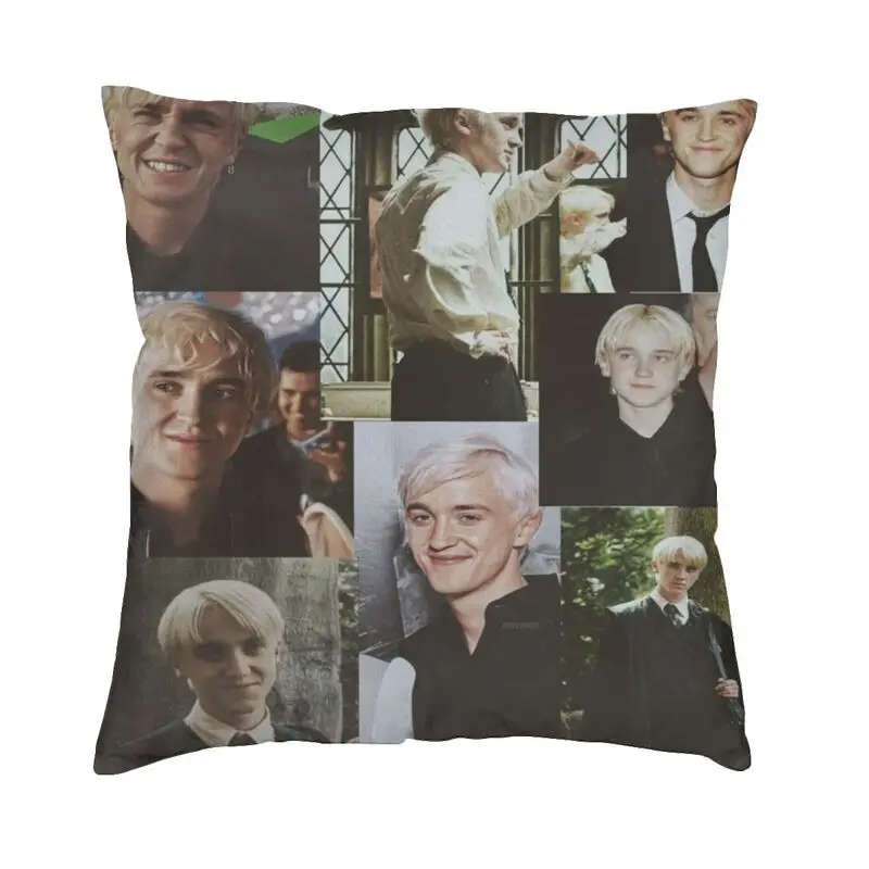 Tom Felton Collage Throw Pillow Covers Home Decor Nordic Sofa Cushion Cover Square Pillowcase Double-sided Printing