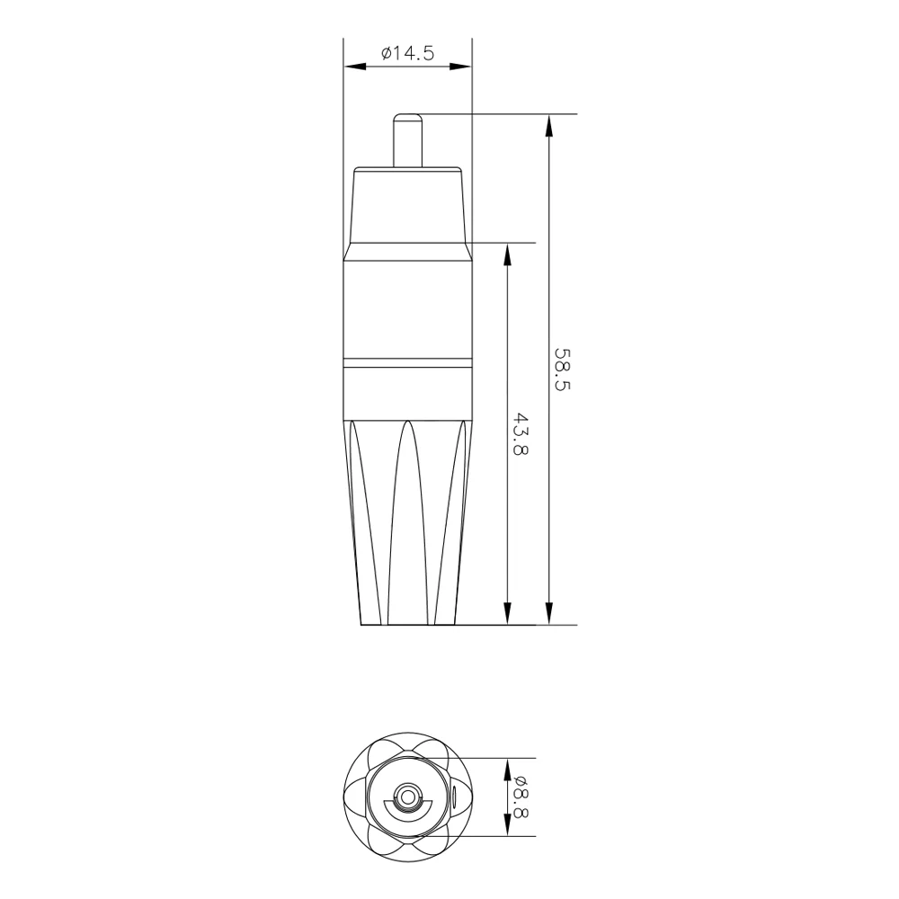 Monosaudio R200 czysta miedź wtyczka RCA pozłacane/rodowane złącza adaptera audio-wideo lutowanie wtyczki RCA dla AMP