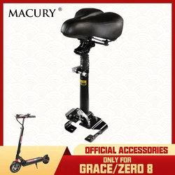 Macury Saddle for Grace 8 Zero 8 Zero8 T8 Electric Scooter Seat Kit Official Accessories Foldable Height Adjustable Chair