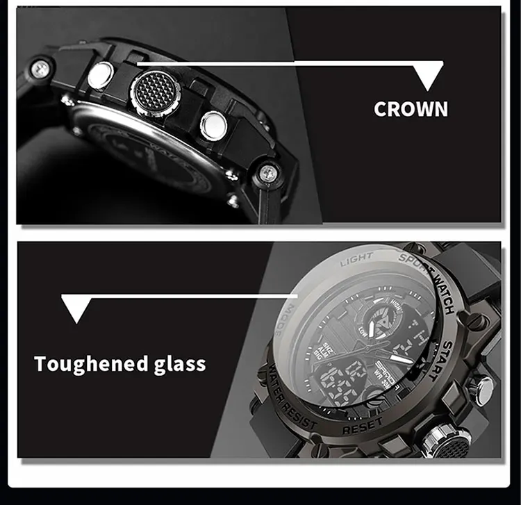 SANDA G Style Men Digital Watch Date Military Sports Watches Waterproof Electronic Wristwatch Mens Clock Orologio Da Uomo 739