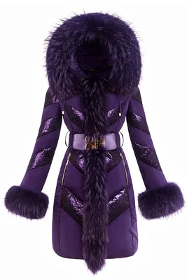 Jaqueta com colarinho de pele para mulheres, casacos de renda finos, outwear roxo, jaqueta com capuz, royalcat, inverno, 2023